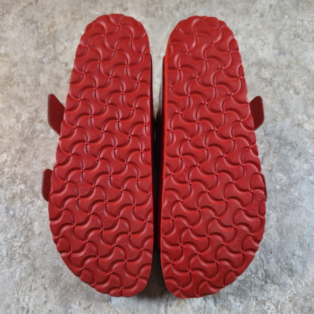 Birkenstock Arizona Big Buckle Gloss Red " Tomato " Patent Leather Womens 8 NEW - Picture 7 of 7
